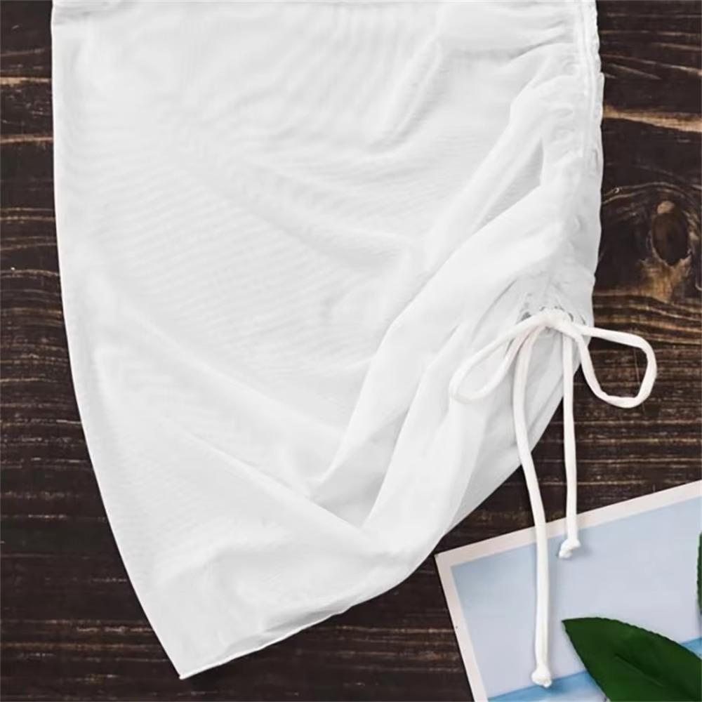 Translucent Gauze Skirt Solid Hip Skirt New Beachwear Seaside