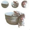 Blumenpot Planter with Rabbit Figures Tabletop Orament for Living Room Decorative Multifunctional