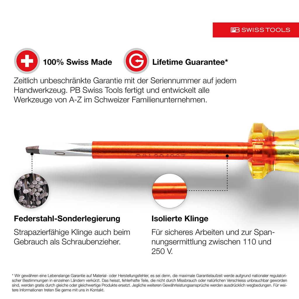 Отвертка-тестер электрика PB SWISS TOOLS PB (PB) 175-0-50