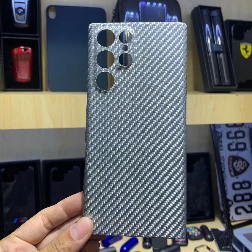 YTF-Carbon Чехол из углеродного волокна Для Samsung Galaxy 24/s25 Ultra Арамидное волокно Противоударный Чехол для Galaxy s22/s23 Ultra