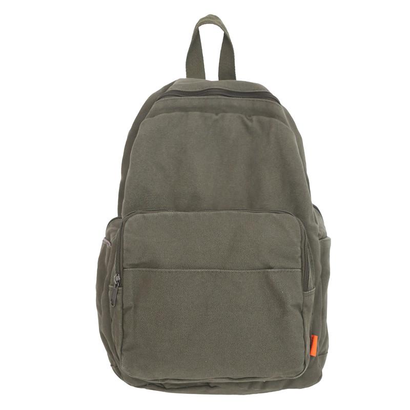 Solid 100% Cotton Backpacks For Women Classic Simple Canvas School Bags Korea Cloth Satchels Unisex Fabric Travel Packages