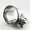 Stainless Steel 1.65-3.0"Exhaust Pipe Connector Tube Adapter Joiner Sleeve Clamp Exhaust Tube Pipe Connector Joiner Length 87mm