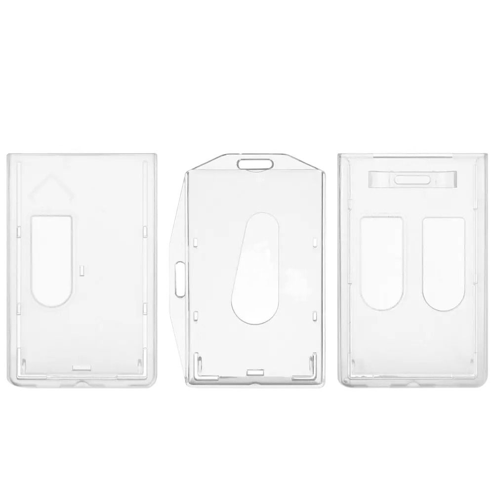Transparent Work Card Holder Card Sleeve Plastic Protector Cover Transparent Card Holder  Outdoor