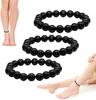 -Swelling Anklet Made Of Black, Lymphatic Drainage Bracelet, Magnetic Bracelet, Jewellery Gift For Women And Men