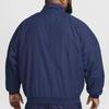 Nike Куртка повседневная Club Fleece Futura тканая с воротником-стойкой на молнии для мужчин Куртки Midnight-Navy White FZ0656-410