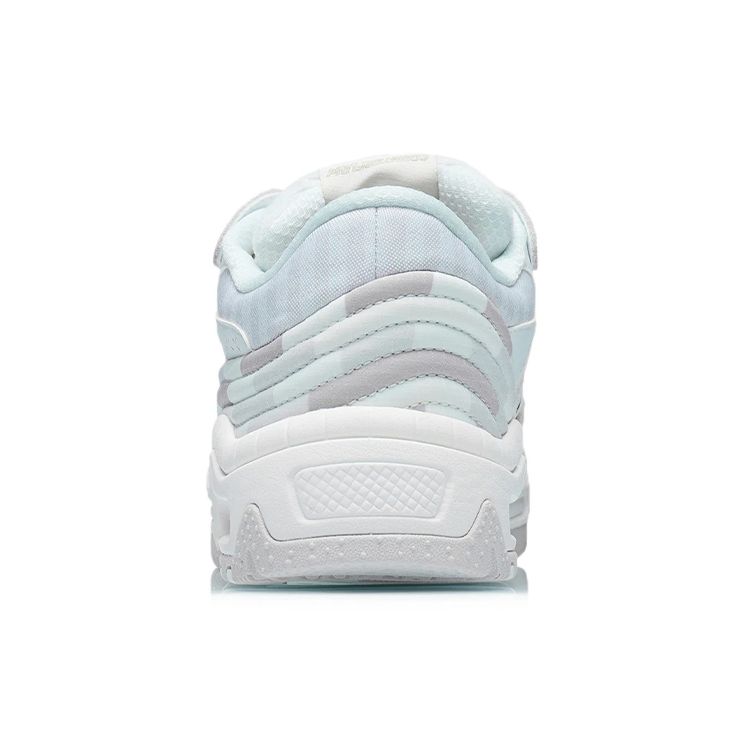 Li Ning CF Honor Thick Sole Height Increasing Cushioning Versatile Bread Shoes Low Top Casual Shoes Women Sneaker White Sand Gray AGCR438-2