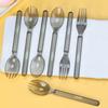 100Pcs Thickened Disposable Spoon Fork Eco-Friendly Dessert Cake Scoop Ice Cream Spoons  Picnic
