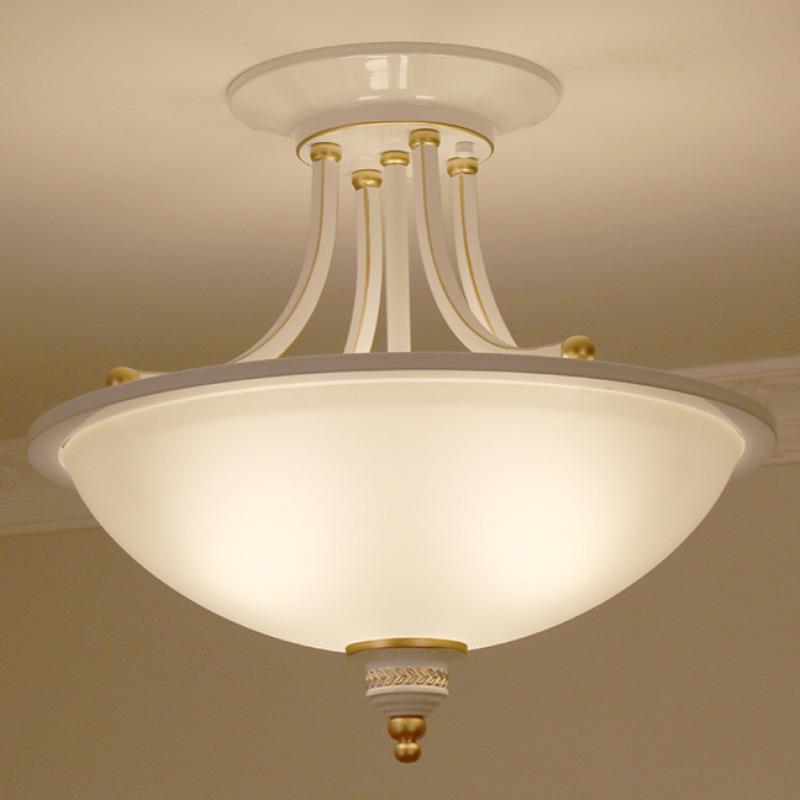 American Retro Semi-Flush Mount Chandelier for Modern Living Spaces - Bedroom, Dining Room, Balcony, Hallway, and Foyer Lighting.