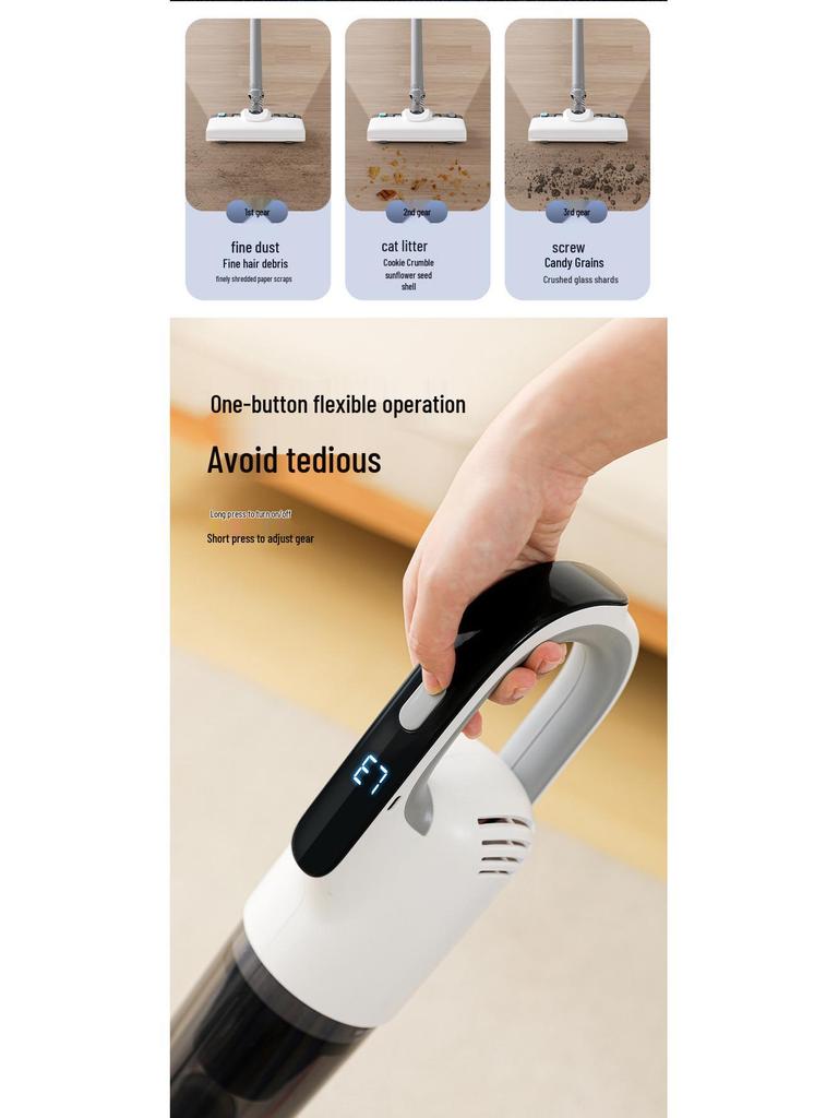 Мощный ручной пылесос и швабра-комбо для дома и автомобиля