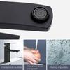 Квадратный смеситель для раковины из нержавеющей стали с черным покрытием, квадратный смеситель для раковины для умывальника, кран для горячей и холодной воды
