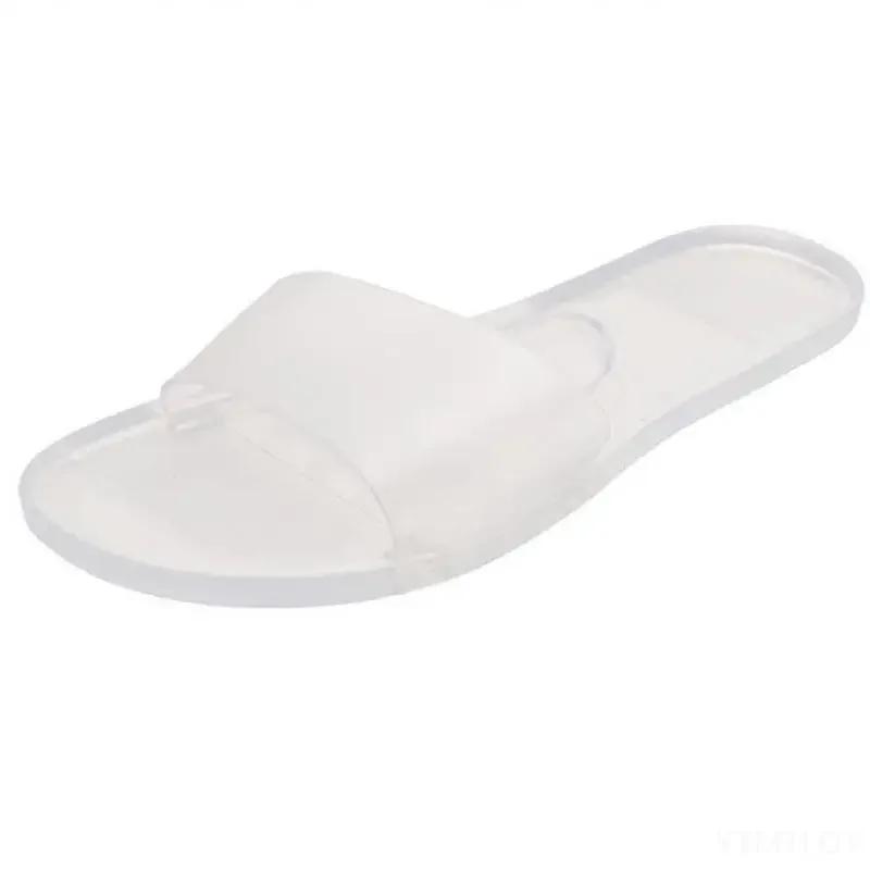 Женские тапочки из ПВХ, прозрачные, повседневные туфли, женские сандалии, модные летние прозрачные шлепанцы, плоские тапочки, Zapatos Mujer