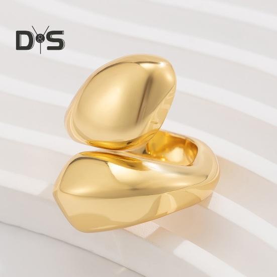 Женское кольцо в стиле хип-хоп, крупное, нестандартное, глянцевое, витое кольцо, каплевидное, сплавное, плиссированное кольцо, модные аксессуары