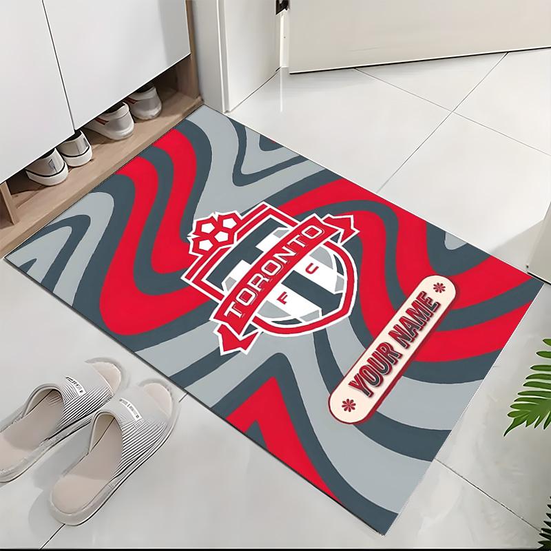 Toronto FC (1) Rug Suitable For Spaces Such As Bedrooms And Entryways Features A Non Slip Backing An Ideal Choice For A Gift
