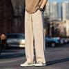 Cotton and linen pants men's summer loose straight men's retro casual trousers new summer thin drape casual trousers