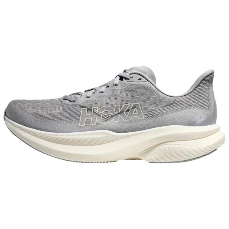 HOKA One One MACH 6 Устойчивые к истиранию Низкие Повседневные Беговые Кроссовки Мужские Серые Сникеры 1147790-SLBS