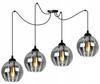 Elegant Chrome Spider Hanging Lamp Glass Shade