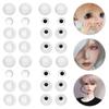 8~26mm DIY Half Round Sticking Mud Clay Eyeball Toy Acrylic Doll Eyes Transparent&Black Eye Patch