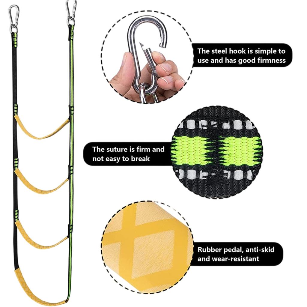 Yacht Side Hanging Ladder Folding Ladder 3/4/5 Step Rope Ladder Boarding Soft Ladder Accessories Portable