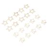 100 Pcs Paper Clips Portable Small Anti Slip Cute Star Moon Shape Electroplating Gold Metal Office F