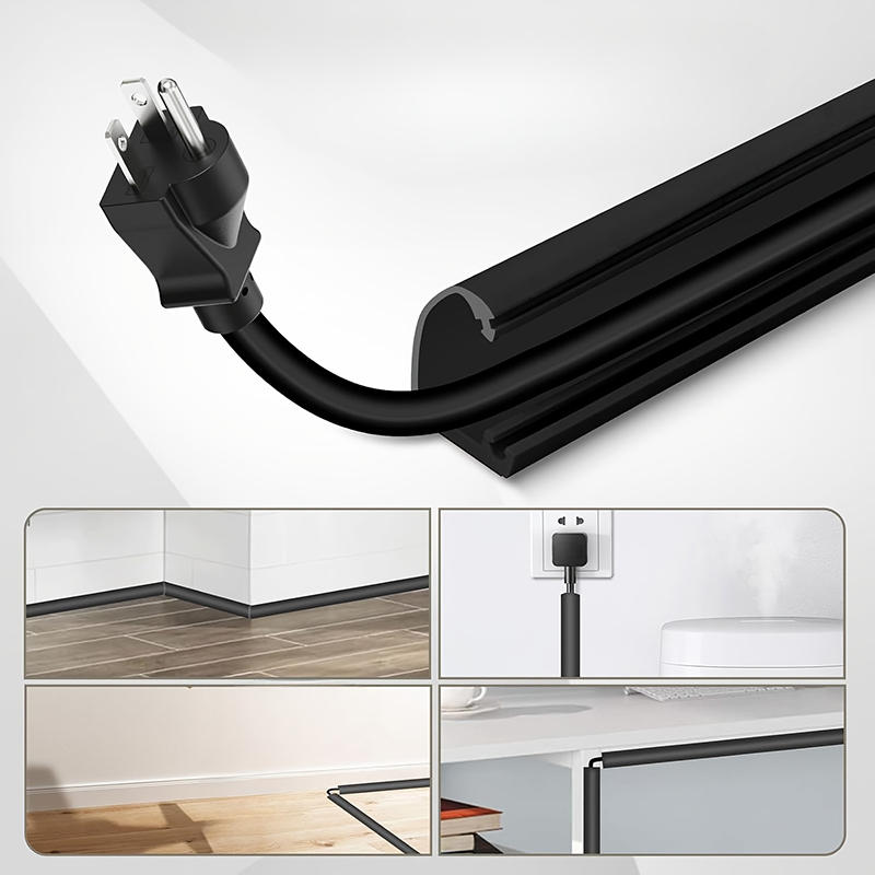 1 шт. ПВХ самоклеящийся настенный кабельный канал, невидимый дизайн, организация проводов для пола, домашний декор, кабельный канал, напольный органайзер для проводов для скрытия проводов