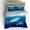 Colorful tuna fish motif. Bedding sets Duvet cover sets Duvet covers Pillowcases(1*Duvet Cover 2*Pillowcases without duvet insert)