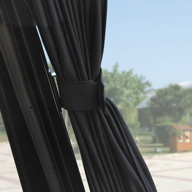 2pcs Car UV Protection Sun Shade Curtains Sides Window Visor Mesh Cover Shield