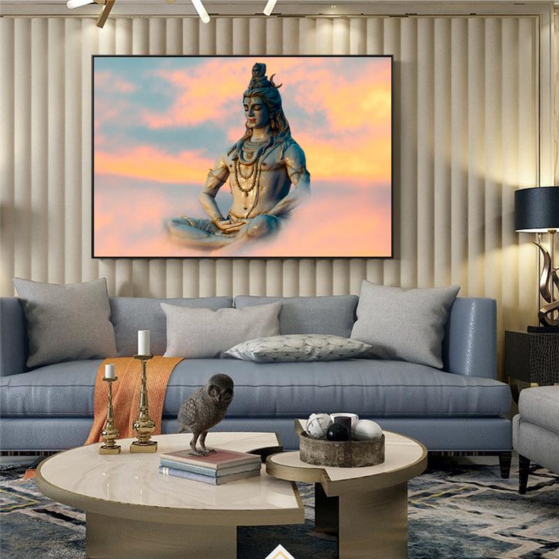 Lord Shiva Wall Art Canvas Paintings Hindu Gods Home Decorative Canvas Art Prints Hinduism Art Pictures For Living Room Cuadros