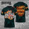 Популярная Хэви-метал Рок-группа Pantera 3D Печать Мужская Женская Футболка Круглый Вырез Короткий Рукав Хип-хоп Топ Повседневная Уличная Одежда Взрослые Футболки