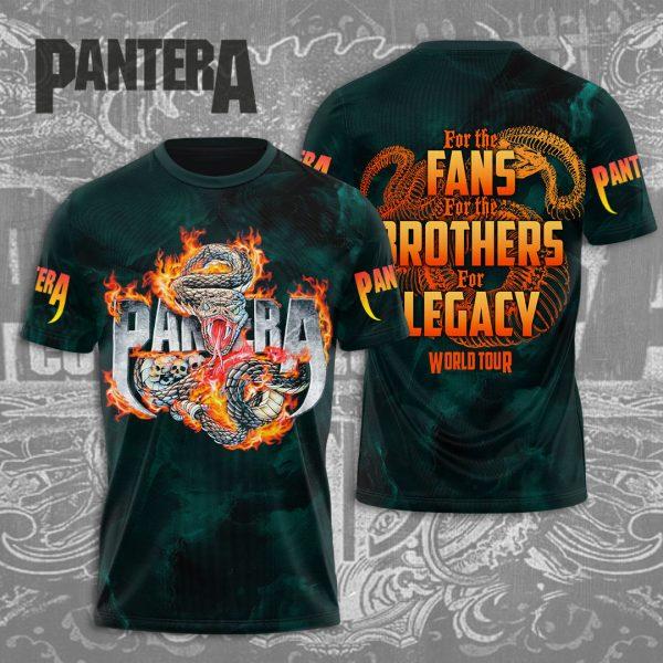 Популярная Хэви-метал Рок-группа Pantera 3D Печать Мужская Женская Футболка Круглый Вырез Короткий Рукав Хип-хоп Топ Повседневная Уличная Одежда Взрослые Футболки