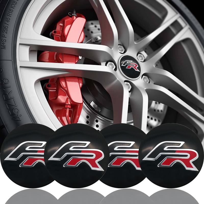 vhzh5 4Pcs 56MM Car Wheel Center Hub Caps Logo Sticker Cover For SEAT Leon 5F Ibiza 5 6 MII Altea Cupra FR Toledo 3 Cordoba Ateca