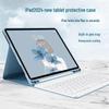 2024 iPad Air 6 Silent Bluetooth Keyboard Case with Pen Slot for 11-Inch Tablet