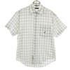 Check Pattern Short Sleeve Shirt S White Men's Used