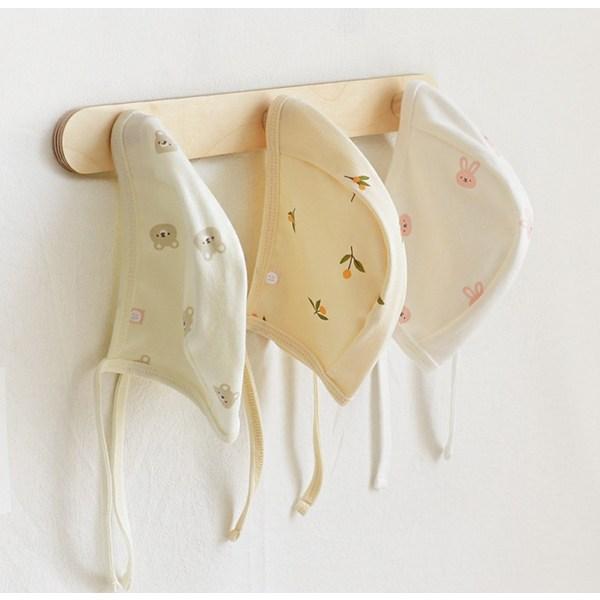 Комплект из 2-х чепчиков Baby&I, БЕСПЛАТНО (16 х 11 см), белый, кремовый, Популярная детская одежда в Корее