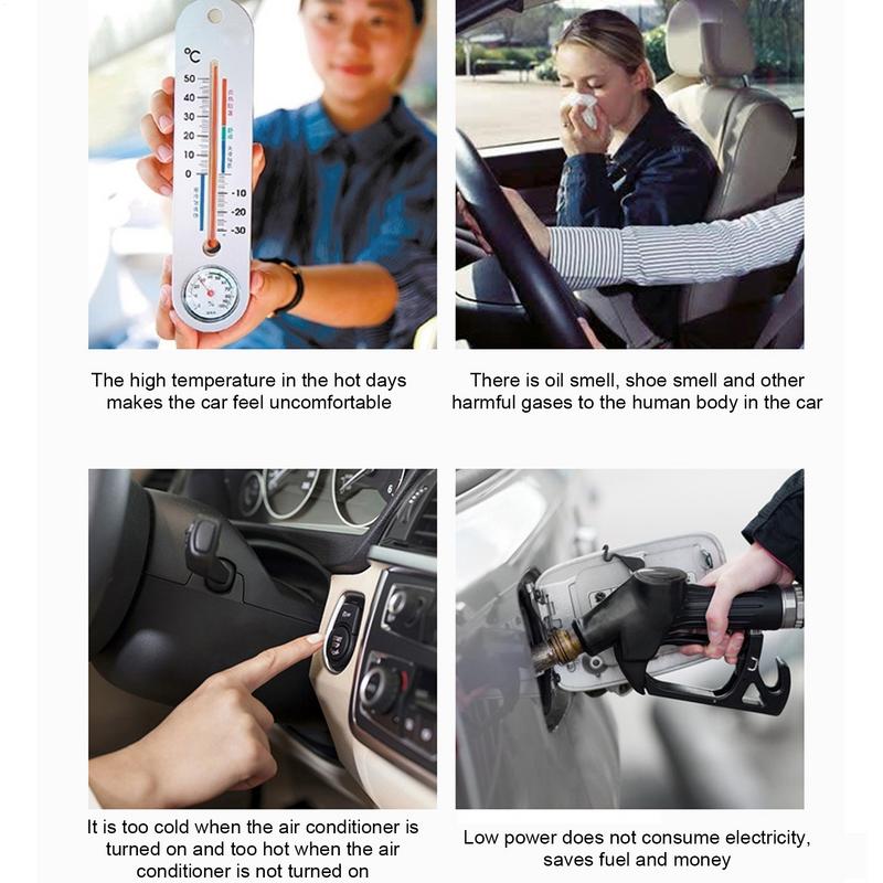 Portable Fan For Car Backseat Car Seat Cooling Fan Powerful Air Cooler With Suction Cup Vehicle Accessories 3 Speeds USB