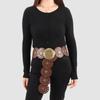 Western Style Disc Belt Y2K Wide Disc Belt Cowboy Wide Disc Belt Hollow Belt  for Women