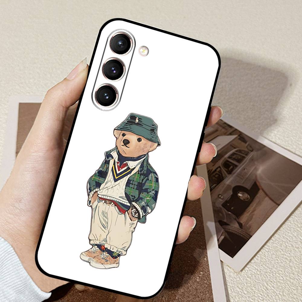 D-CartoonS Мишка R-PoloS Чехол для телефона Черный Ультратонкий Ударопрочный Чехол Для Samsung S24/S25/S22/S30/Note20/Lite/Ultra/5G/Plus/FE