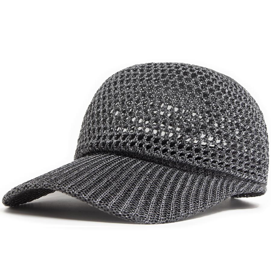 Summer Mesh Baseball Cap Women Men Crochet Hollow Trucker Hat Visor Sun Snapback Female Casual For Outdoor Daily Use Adjustable