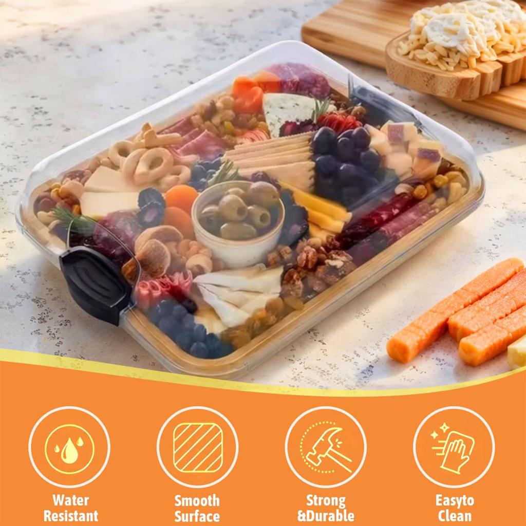 Универсальная доска для закусок со съемной крышкой, сервировочный поднос для сыра, закусок и подарков на новоселье