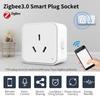 Tuya Zigbee Smart Socket Au Plug Приложение Smartlife Беспроводной пульт дистанционного управления Выходная мощность Мониторинг мощности Время работы с Aleax
