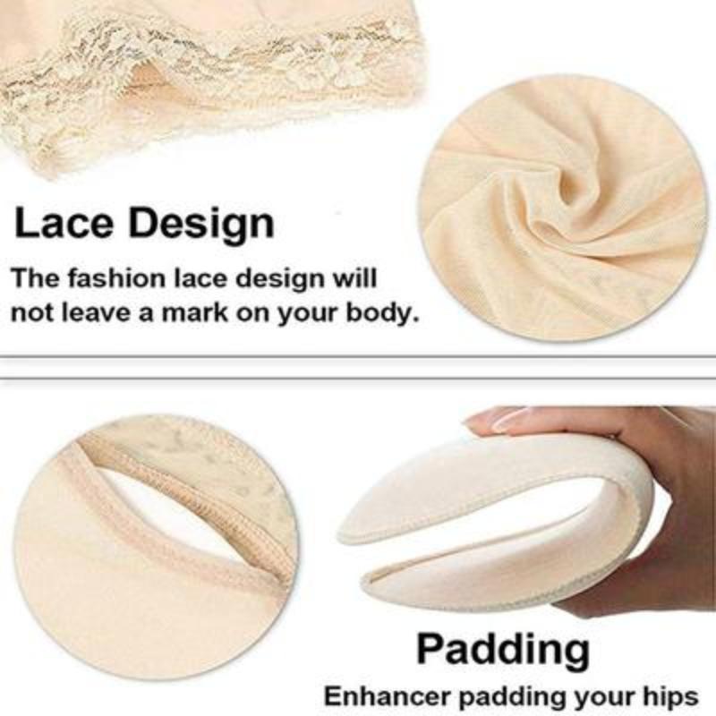 S-3XL Plus Size Women's Padded Butt Lifter Shaper Boxer Briefs Seamless Push Up Fine Mesh Upturned Buttock Panties