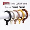 Silent Roman Rod Curtain Rings: Thickened Plastic, 1.35-inch Diameter