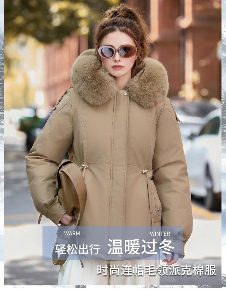 Women's winter new fashion hooded fur collar warm pie overcomes the inner thickened padded jacket