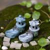 Mini Pool Tower Miniature Landscape DIY Ornament Garden Decoration Resin KTY