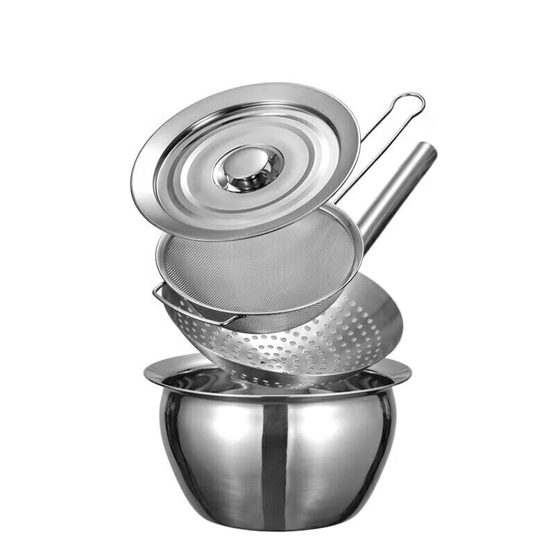 Jingqingfu Stainless Steel Oil Filter & Storage Pot Set