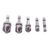 5PCS Countersink Drill Bits 82 Degree 5 Flute Hex Shank Drill Bit Set High Speed Steel Wood Punch