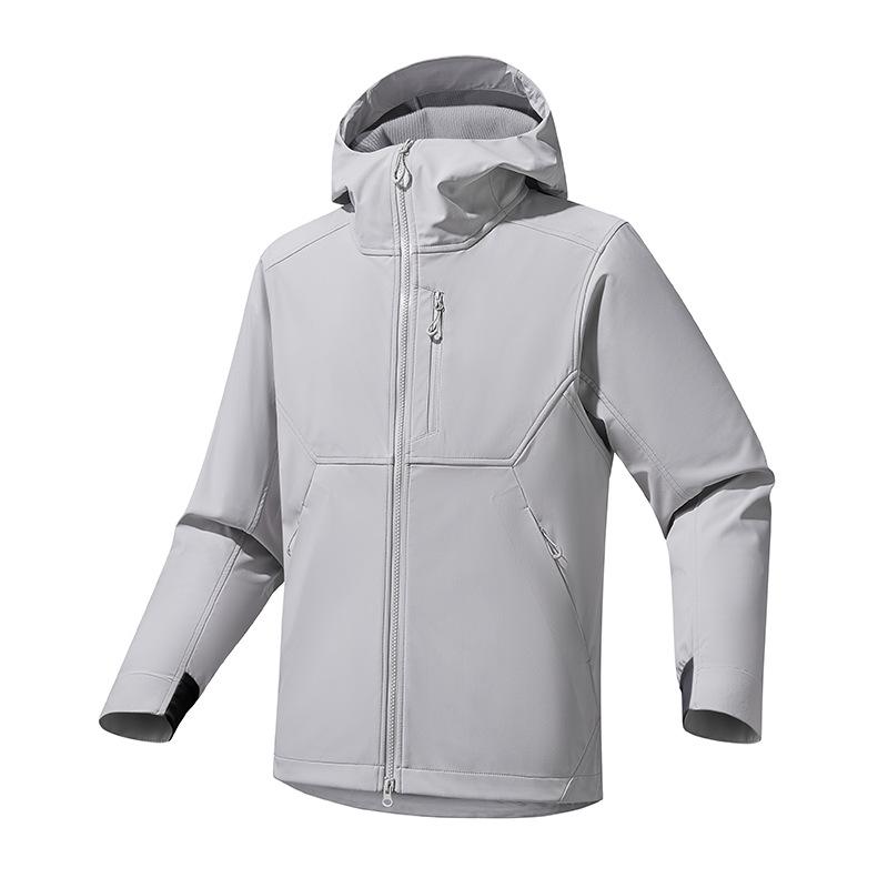 Outdoor same outdoor soft shell jacket men's new spring and autumn thin jacket three-proof hiking clothing women
