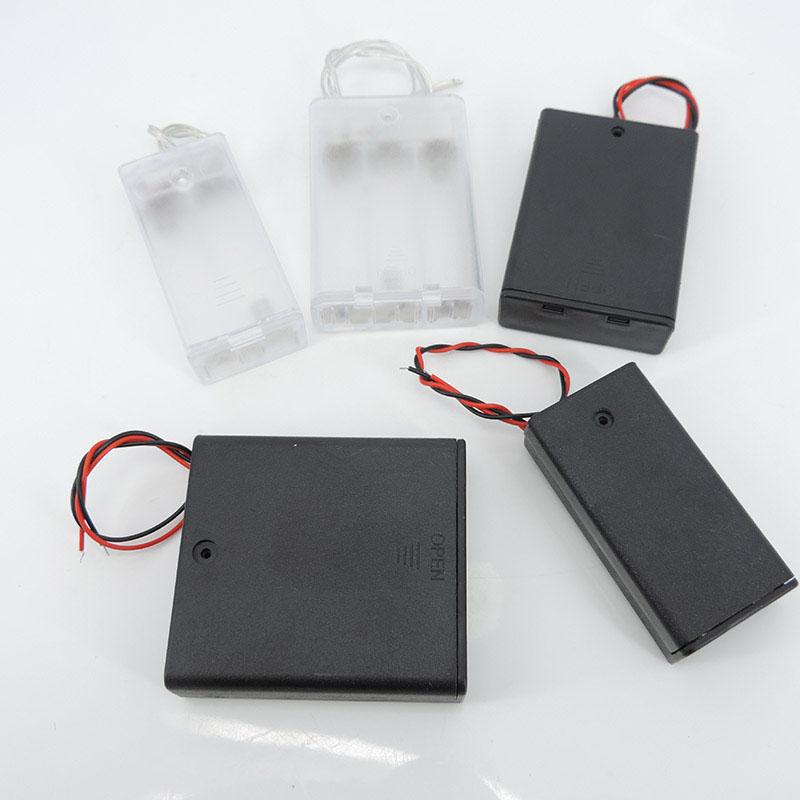 Белый прозрачный держатель для батарей типа AA на 2/3/4 слота, чехол для батарей AA 1x 2x 3x 4x, чехол для батарей AA с переключателем, ремонт своими руками