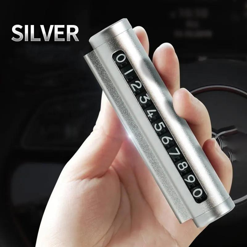 Автомобильная номерная табличка Временная парковочная карточка Алюминиевые наклейки Поворотная Парковка Стоп Временная парковочная карточка Автоаксессуары