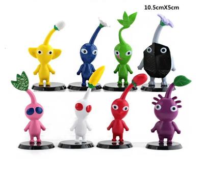 Пикмин фигурки Pikmin 8 шт крошечные красочные существа радужные зверята