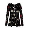 Рубашки с длинным рукавом для женщин, осенняя мода, нарядные повседневные блузки, модные плиссированные туники, топы для леггинсов, Рождество